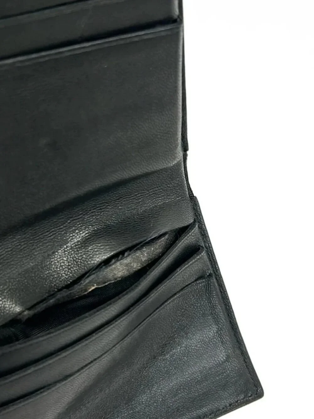 CHANEL Matelasse Black Lambskin Double-hook Wallet